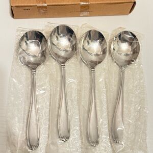 Princess House Barrington Soup Spoons (Set of 4) 18/10 Stainless Steel #6829